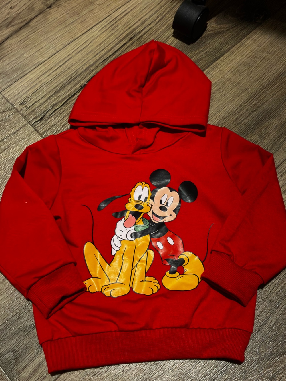 Red Mickey & Pluto Graphic Pullover Hoodie
